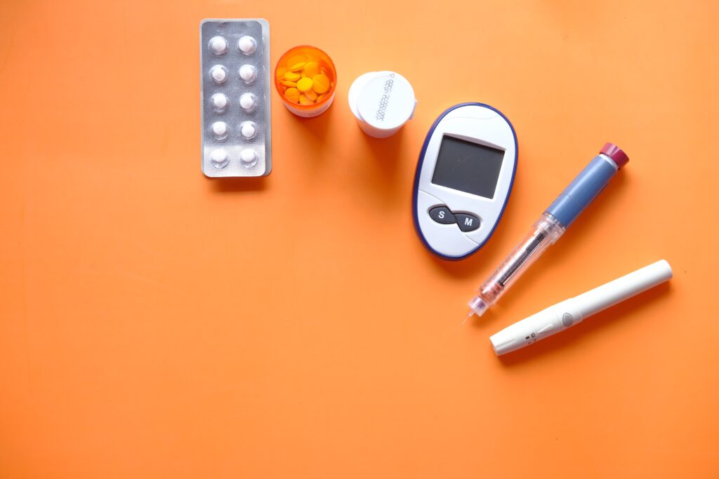 Medications and blood sugar meter